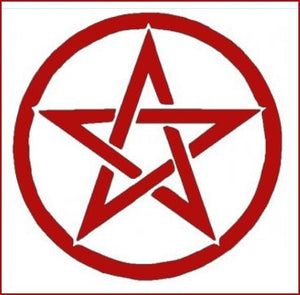 Pentacle decal - red