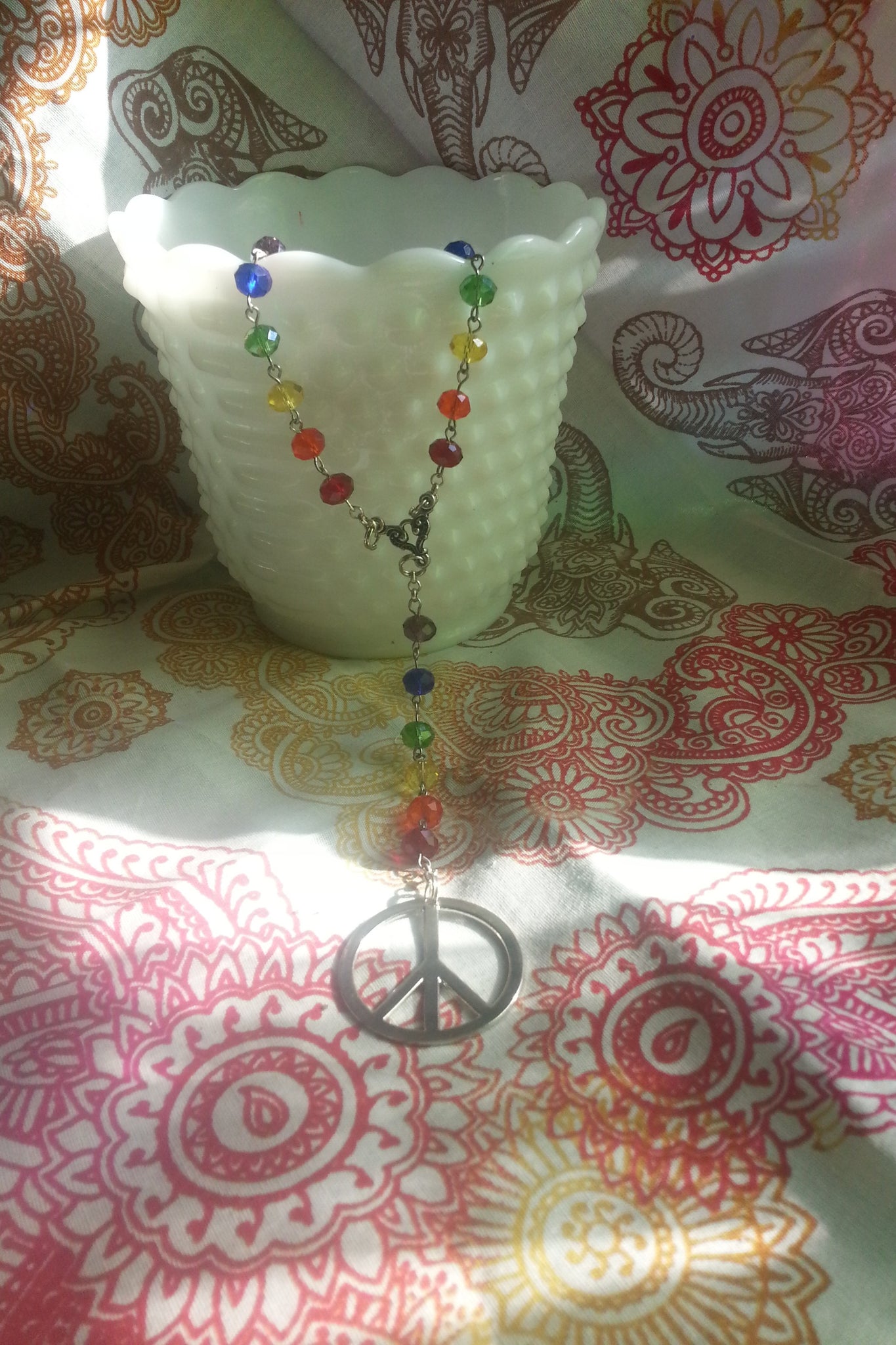 Peace Rainbow Meditation Beads