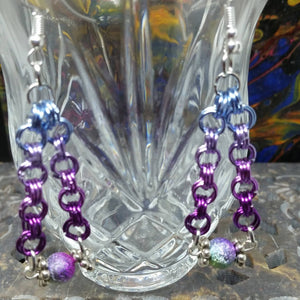 Violet Chainmaille Earrings