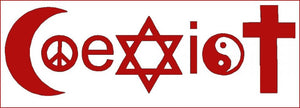 Coexist decal - red