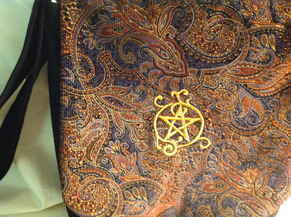 Embroidered Pentacle Messenger Bag