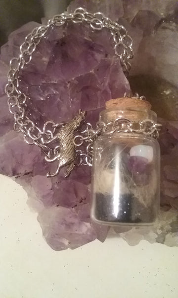 Wolf Totem Charmed Bottle Necklace