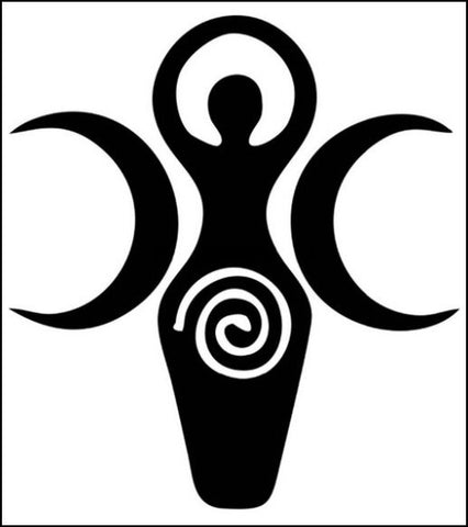 Spiral Goddess decal - black