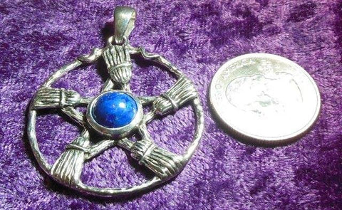 SS Besom Pentacle w/ Lapis Center